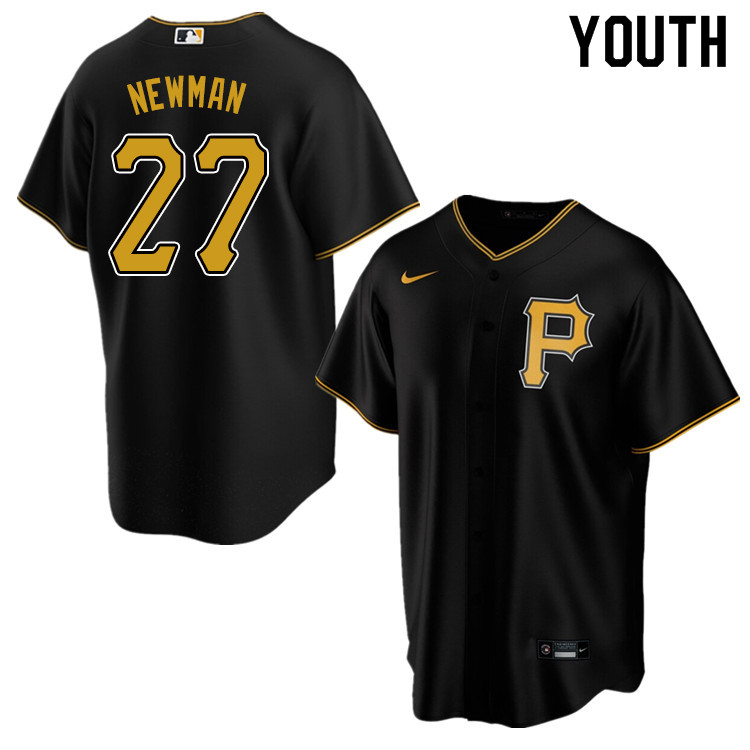 Nike Youth #27 Kevin Newman Pittsburgh Pirates Baseball Jerseys Sale-Black - Click Image to Close